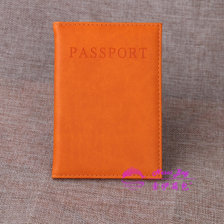 High Quality English PU Leather Passport Covers Document Cover Travel Passport Holder ID Card Passport Holder Travel Acceessory