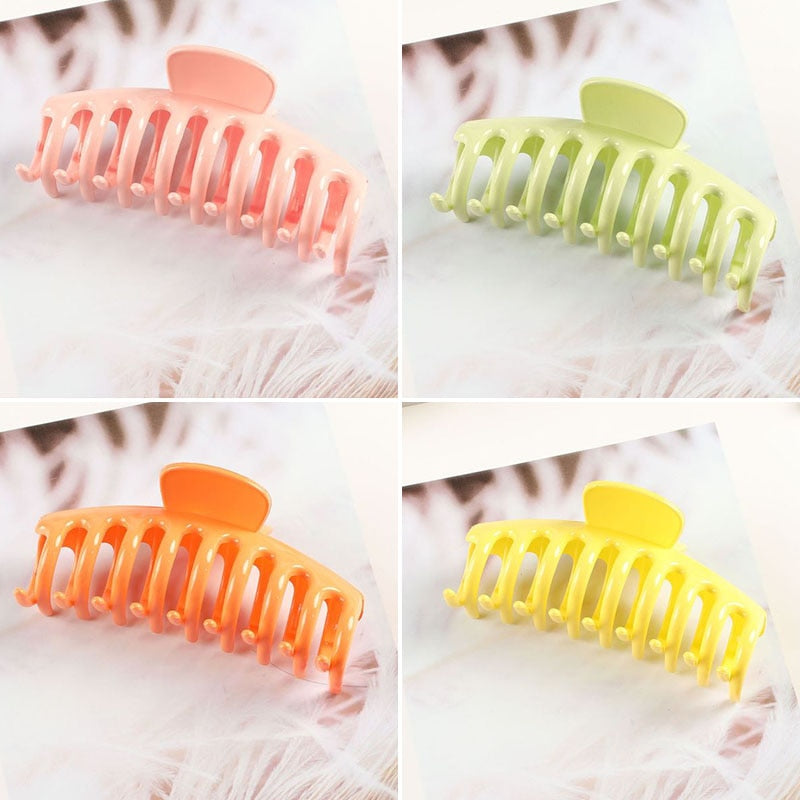 2/4PCS Matte Extra Large Hair Claw Clips Crab Hairpins Women Elegant Big Strong Hair Clips Ponytail Barrettes Hair Accessories