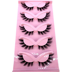 New Cat-Eye 3D Mink Eyelashes Curled Winged Natural Realistic Messy End Eye Elongated Thick False Eyelashes Soft Fake Eyelashes