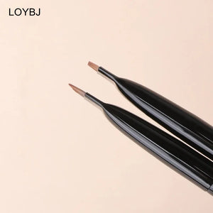 LOYBJ 1/2 stücke Klinge Make-Up Pinsel Abgewinkelt Dünne Augenbraue Pinsel Flach Feinen Eyeliner Pinsel Professionelle Liner Stirn Schönheit bilden Werkzeug