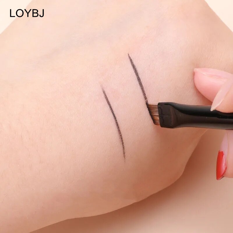 LOYBJ 1/2 stücke Klinge Make-Up Pinsel Abgewinkelt Dünne Augenbraue Pinsel Flach Feinen Eyeliner Pinsel Professionelle Liner Stirn Schönheit bilden Werkzeug