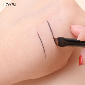 LOYBJ 1/2 stücke Klinge Make-Up Pinsel Abgewinkelt Dünne Augenbraue Pinsel Flach Feinen Eyeliner Pinsel Professionelle Liner Stirn Schönheit bilden Werkzeug
