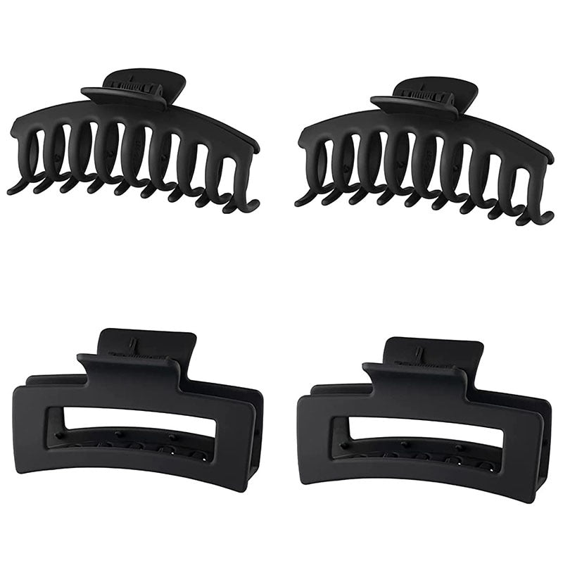 2/4PCS Matte Extra Large Hair Claw Clips Crab Hairpins Women Elegant Big Strong Hair Clips Ponytail Barrettes Hair Accessories