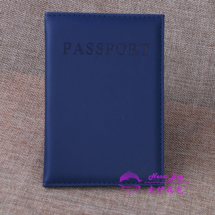High Quality English PU Leather Passport Covers Document Cover Travel Passport Holder ID Card Passport Holder Travel Acceessory
