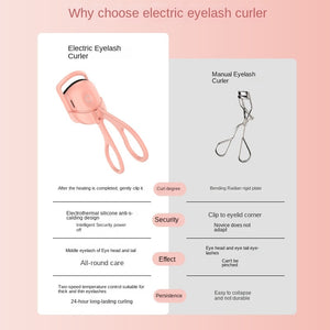 Eyelash Curler Portable Electric Heated Comb Eye Lash Perm Long Lasting Eyelashes Curls Thermal Eyelash Curler Makeup Tools