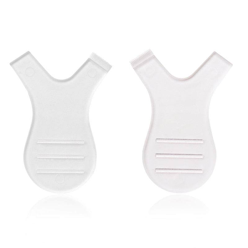 Brochas de plástico reutilizables para maquillaje, 10 piezas, en forma de peine de limpieza Y, rizador de pestañas, extensión de pestañas, herramientas de permanente