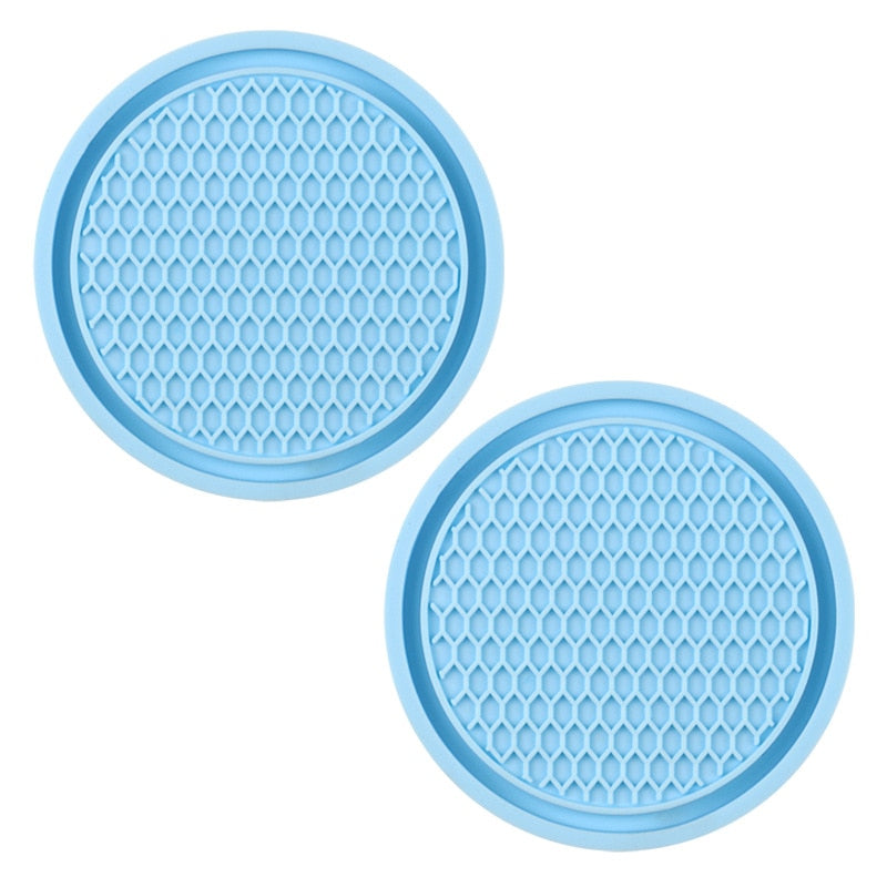 Car Coasters PVC Travel Auto Cup Holder Insert Coaster Anti Slip Vehicle Interior Accessories Cup Mats