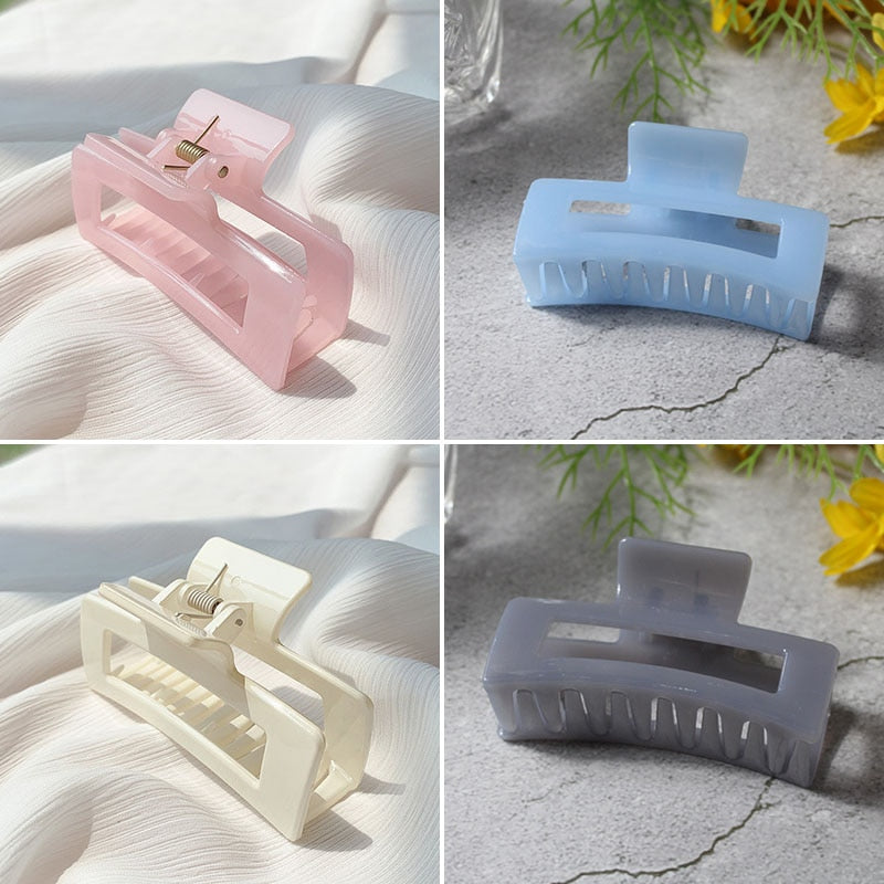 2/4PCS Matte Extra Large Hair Claw Clips Crab Hairpins Women Elegant Big Strong Hair Clips Ponytail Barrettes Hair Accessories