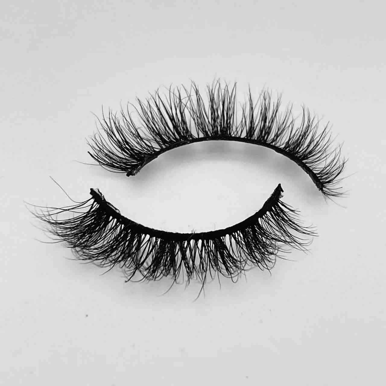 Soft Mink Eyelashes 3D Curl Winged End Eye Elongated Fake Lashes Thick Handmade Natural False Eyelash Messy Cross Lash Wholesale