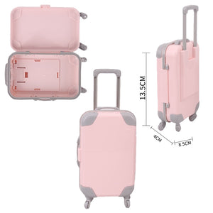 Pink 43 Pieces Barbies Doll Clothes Shoes Accessories Travel Suitcase Toys Fit 18Inch Barbies Doll,1/6 BJD&Blythe Toys For Girls