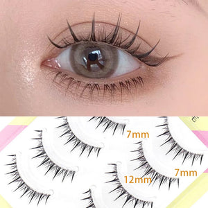 Dream Deer 5 Pairs False Eyelashes A Type Eyelashes Upgraded Lash V-shaped 0.14mm Transparent Stem Soft Natural Eye Lashes Mink