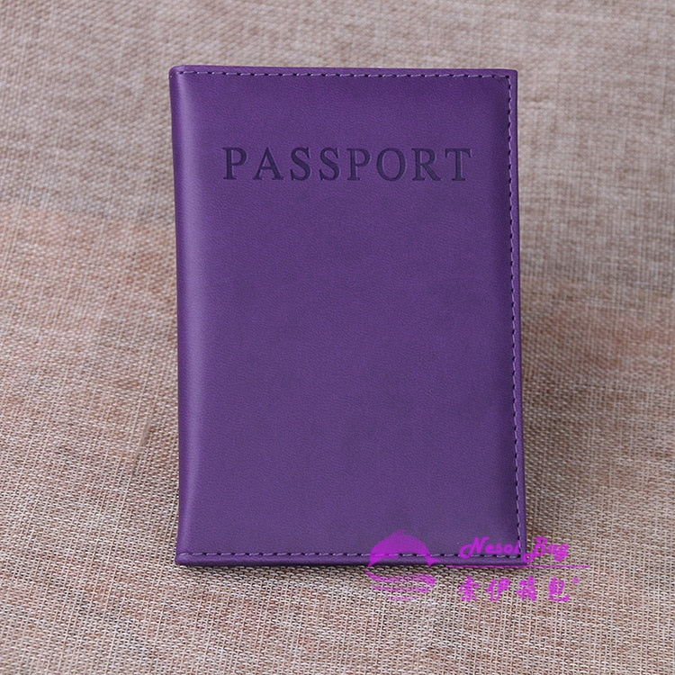 High Quality English PU Leather Passport Covers Document Cover Travel Passport Holder ID Card Passport Holder Travel Acceessory