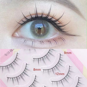Dream Deer 5 Pairs False Eyelashes A Type Eyelashes Upgraded Lash V-shaped 0.14mm Transparent Stem Soft Natural Eye Lashes Mink