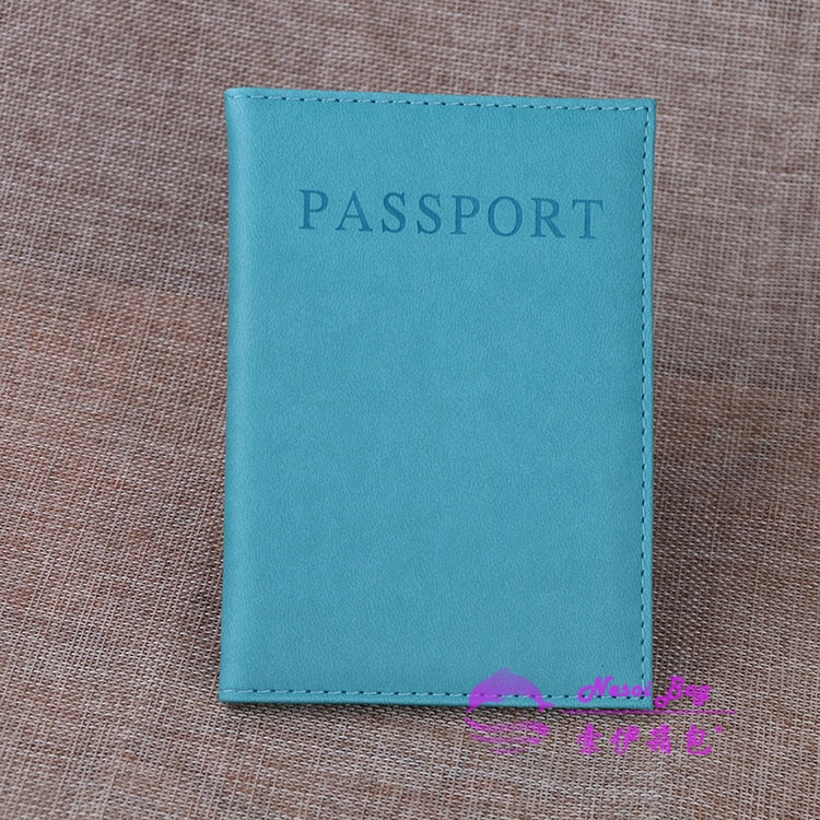 High Quality English PU Leather Passport Covers Document Cover Travel Passport Holder ID Card Passport Holder Travel Acceessory