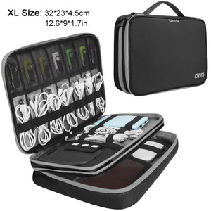 Portable Electronic Accessories Travel case,Cable Organizer Bag Gadget Carry Bag for iPad,Cables,Power,USB Flash Drive, Charger