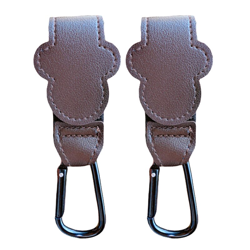 Baby Stroller Hook Fashion PU Leather Adjustable Pram Hook Cart Organizer Diaper Bag Hanger Children Boy Girl Travel Accessories