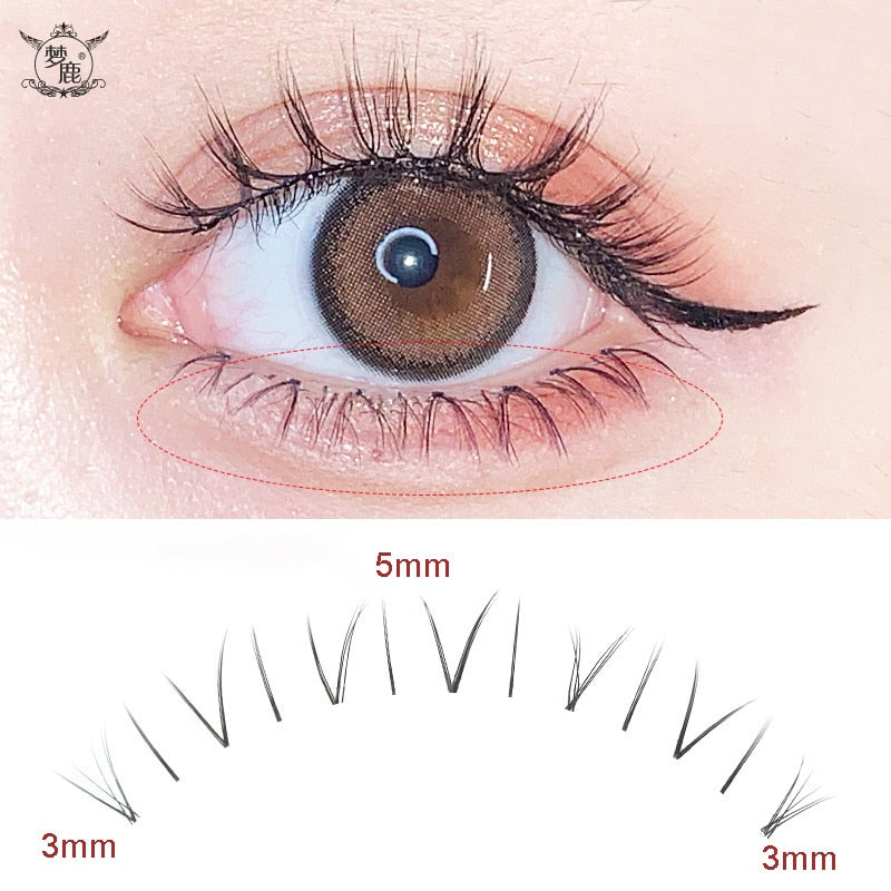 Dream Deer 5 Pairs False Eyelashes A Type Eyelashes Upgraded Lash V-shaped 0.14mm Transparent Stem Soft Natural Eye Lashes Mink