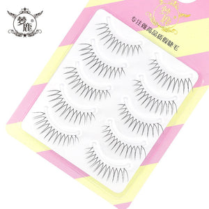 Dream Deer 5 Pairs False Eyelashes A Type Eyelashes Upgraded Lash V-shaped 0.14mm Transparent Stem Soft Natural Eye Lashes Mink