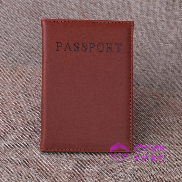 High Quality English PU Leather Passport Covers Document Cover Travel Passport Holder ID Card Passport Holder Travel Acceessory