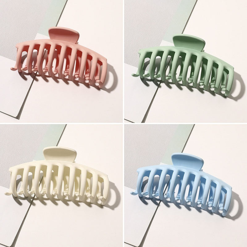2/4PCS Matte Extra Large Hair Claw Clips Crab Hairpins Women Elegant Big Strong Hair Clips Ponytail Barrettes Hair Accessories