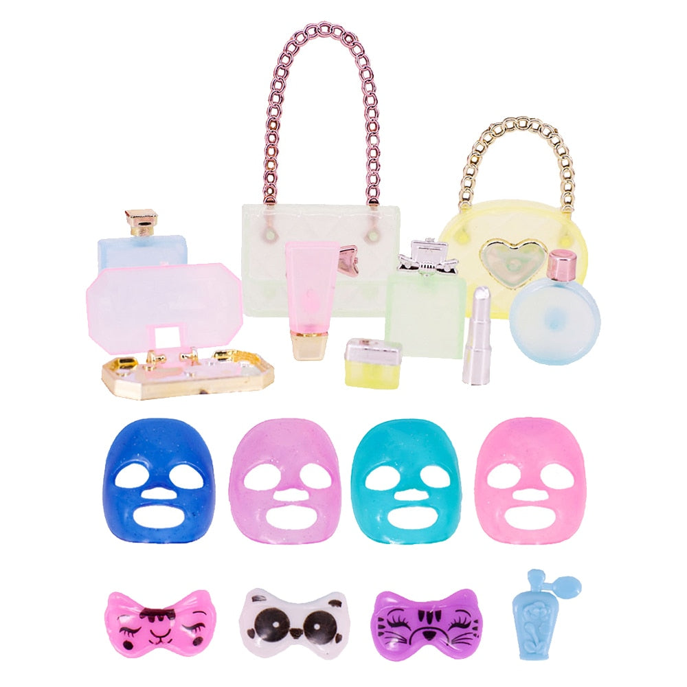 Pink 43 Pieces Barbies Doll Clothes Shoes Accessories Travel Suitcase Toys Fit 18Inch Barbies Doll,1/6 BJD&Blythe Toys For Girls