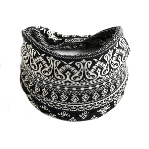 Bohemian Wide Cotton Stretch Headbands Women Headwrap Turban Headwear Bandage Hairbands Bandana Wide Headbands Hair Accessories