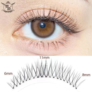 Dream Deer 5 Pairs False Eyelashes A Type Eyelashes Upgraded Lash V-shaped 0.14mm Transparent Stem Soft Natural Eye Lashes Mink