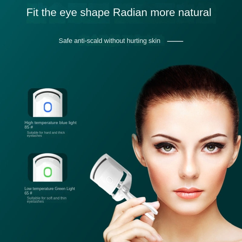 Eyelash Curler Portable Electric Heated Comb Eye Lash Perm Long Lasting Eyelashes Curls Thermal Eyelash Curler Makeup Tools