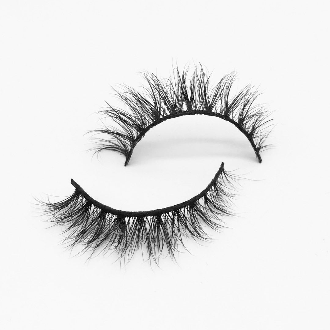 Soft Mink Eyelashes 3D Curl Winged End Eye Elongated Fake Lashes Thick Handmade Natural False Eyelash Messy Cross Lash Wholesale