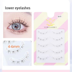 Dream Deer 5 Pairs False Eyelashes A Type Eyelashes Upgraded Lash V-shaped 0.14mm Transparent Stem Soft Natural Eye Lashes Mink