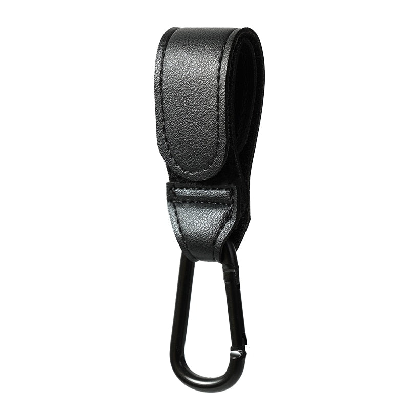 Baby Stroller Hook Fashion PU Leather Adjustable Pram Hook Cart Organizer Diaper Bag Hanger Children Boy Girl Travel Accessories