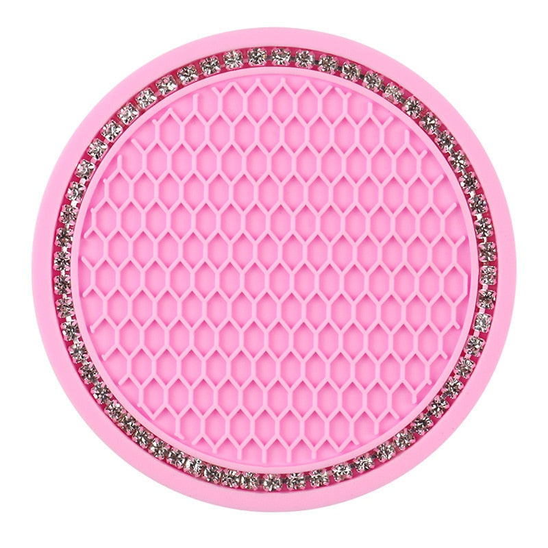 Car Coasters PVC Travel Auto Cup Holder Insert Coaster Anti Slip Vehicle Interior Accessories Cup Mats