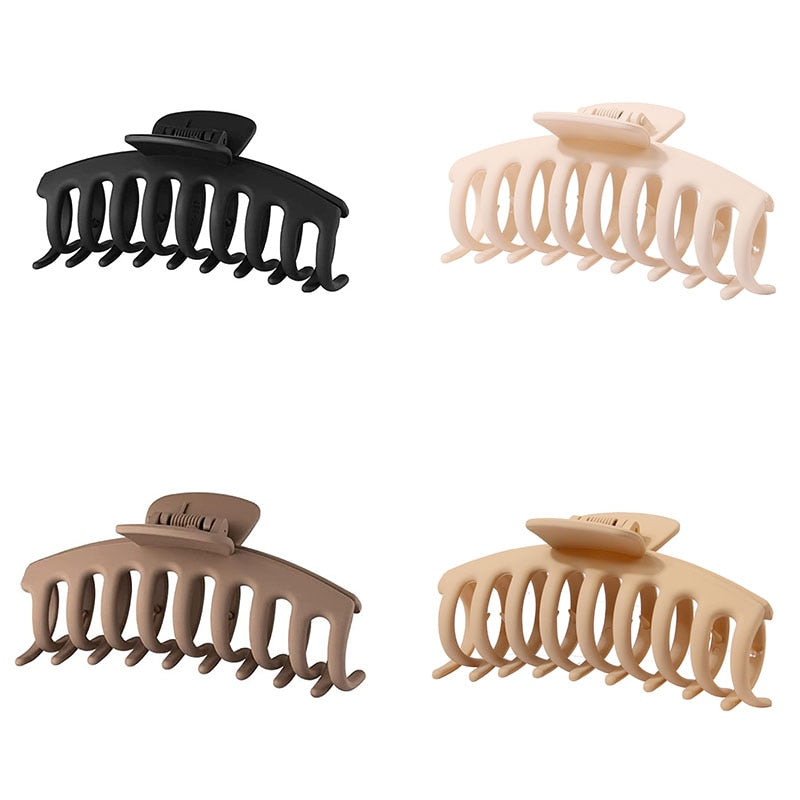 2/4PCS Matte Extra Large Hair Claw Clips Crab Hairpins Women Elegant Big Strong Hair Clips Ponytail Barrettes Hair Accessories