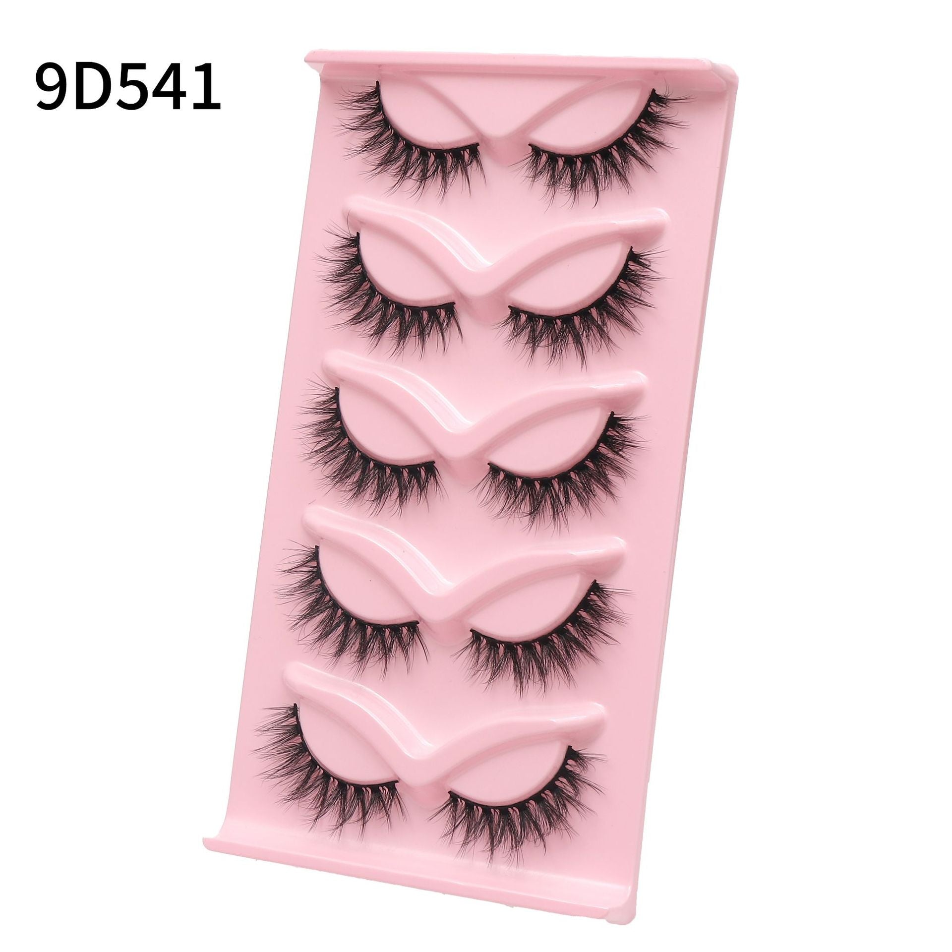 New Cat-Eye 3D Mink Eyelashes Curled Winged Natural Realistic Messy End Eye Elongated Thick False Eyelashes Soft Fake Eyelashes