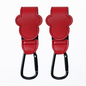 Baby Stroller Hook Fashion PU Leather Adjustable Pram Hook Cart Organizer Diaper Bag Hanger Children Boy Girl Travel Accessories