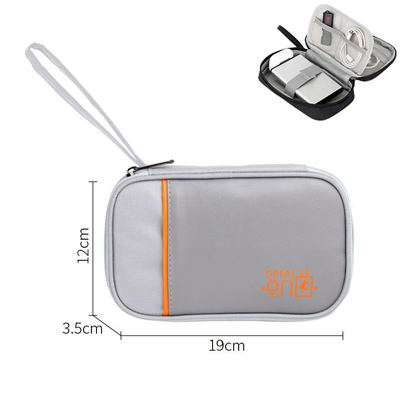 Travel Wire Bag Portable Waterproof Cable Pouch USB Electronics Charger Organizer Digital Gadget Kit Cosmetic Case Accessories