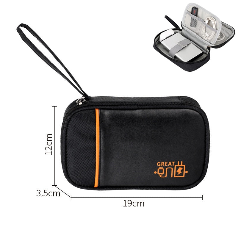 Travel Wire Bag Portable Waterproof Cable Pouch USB Electronics Charger Organizer Digital Gadget Kit Cosmetic Case Accessories