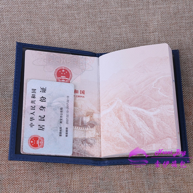 High Quality English PU Leather Passport Covers Document Cover Travel Passport Holder ID Card Passport Holder Travel Acceessory