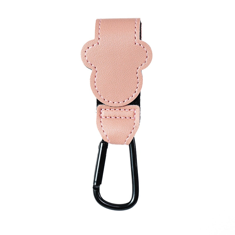 Baby Stroller Hook Fashion PU Leather Adjustable Pram Hook Cart Organizer Diaper Bag Hanger Children Boy Girl Travel Accessories