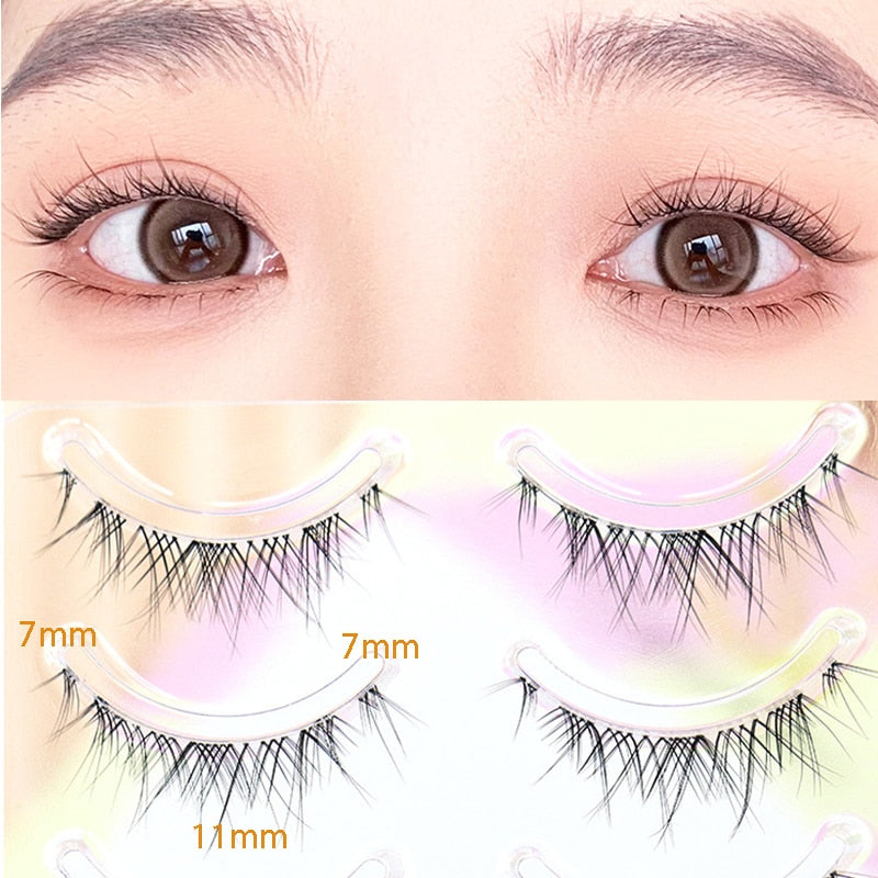 Dream Deer 5 Pairs False Eyelashes A Type Eyelashes Upgraded Lash V-shaped 0.14mm Transparent Stem Soft Natural Eye Lashes Mink