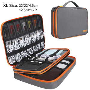 Portable Electronic Accessories Travel case,Cable Organizer Bag Gadget Carry Bag for iPad,Cables,Power,USB Flash Drive, Charger
