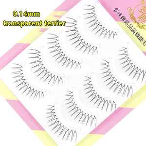 Dream Deer 5 Pairs False Eyelashes A Type Eyelashes Upgraded Lash V-shaped 0.14mm Transparent Stem Soft Natural Eye Lashes Mink