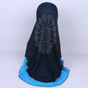 Ethnic style turban hijab Arab popular double-layer ironing drill Hui convenient hijab wholesale