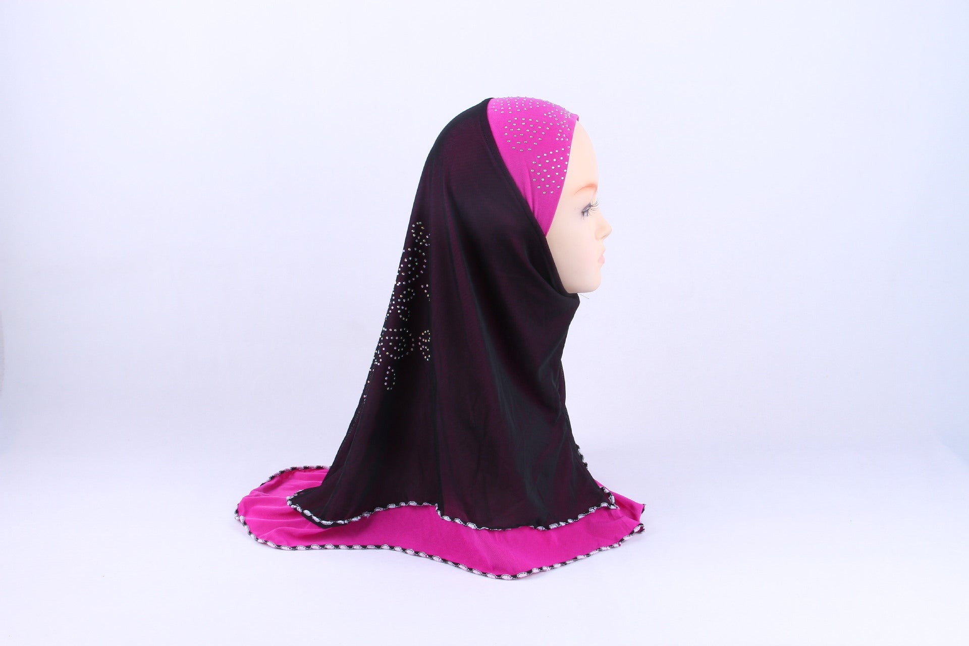 Ethnic style turban hijab Arab popular double-layer ironing drill Hui convenient hijab wholesale