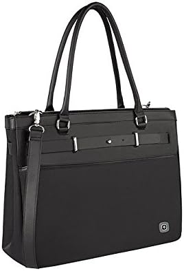 Swiss Gear Expandable Laptop Tote with Tablet Pocket-BLACK