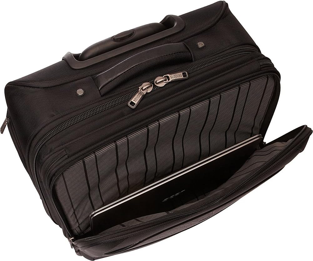 Kenneth Cole Reaction ProTec Laptop & Tablet Business 14.1” to 18.4” Computer Bag Collection for School, Work, & Travel, Black, Wheeled 16" Laptop Case
