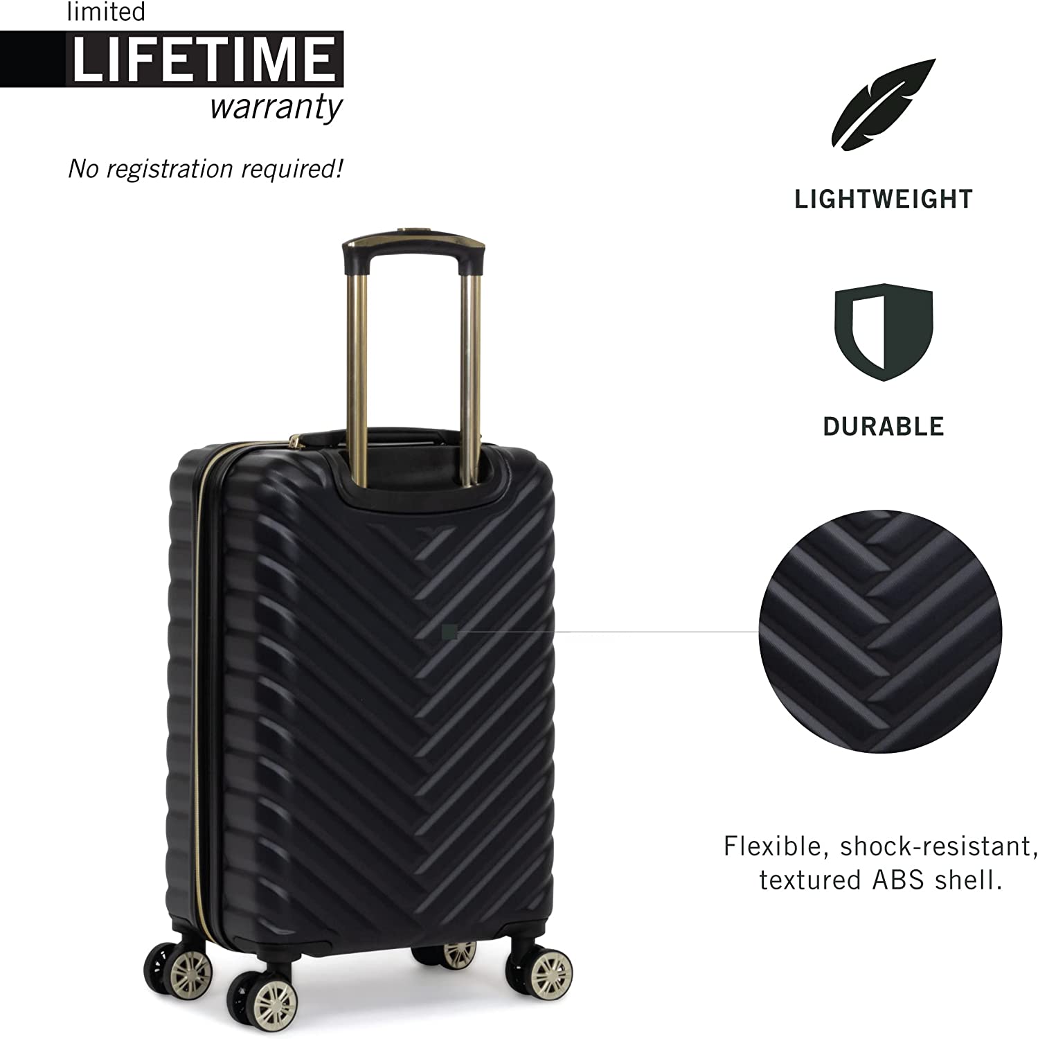 Kenneth Cole REACTION Women's Madison Square Hardside Chevron Expandable Luggage, 28-Inch Checked