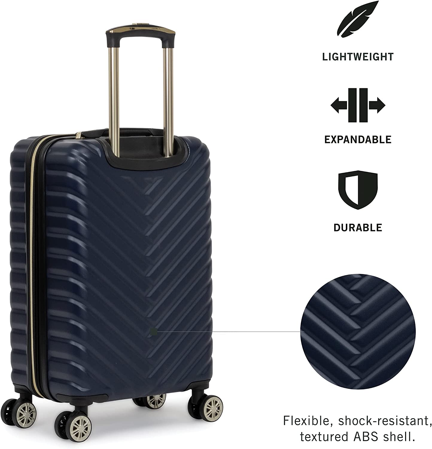 Kenneth Cole REACTION Madison Square Hardside Chevron Expandable Luggage