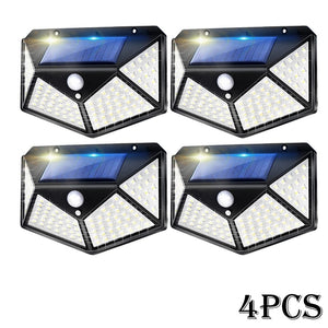 Newest Solar Lights Outdoor 100 LED Solar Sensor Motion Light 3 Modes Outdoor Solar Wireless Lamp IP65 Waterproof Wall Lights