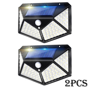 Newest Solar Lights Outdoor 100 LED Solar Sensor Motion Light 3 Modes Outdoor Solar Wireless Lamp IP65 Waterproof Wall Lights